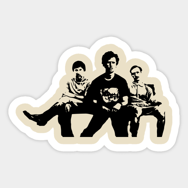 Napolean, Kip, and Uncle Rico on a couch Sticker by NickiPostsStuff